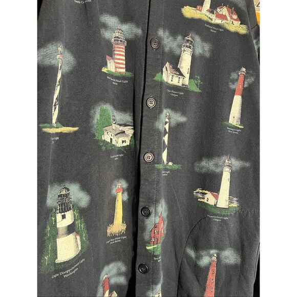 Vintage 90s Art Unlimited Lighthouse Of America Cardigan - Picture 3 of 6